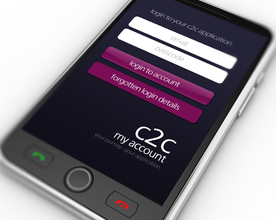 c2c UX login design