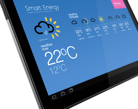 smart energy UX design - weather