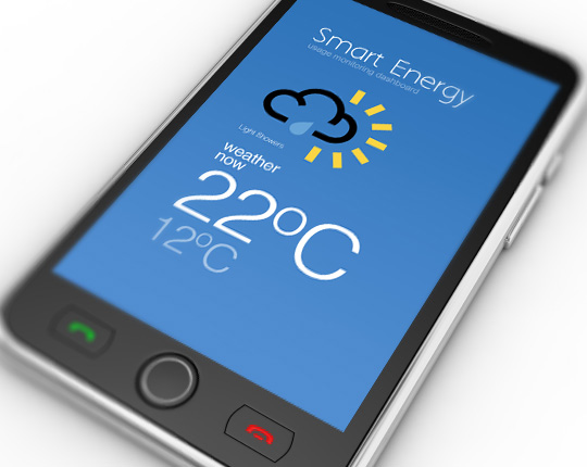 smart energy UX design - mobile weather