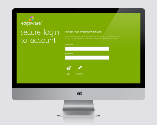 edgeware everyware UX login page
