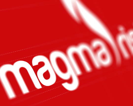 magma rising logo design