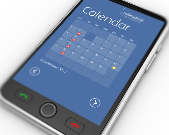 mihub ux mobile calendar image