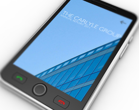 Electronic annual report mobile cover