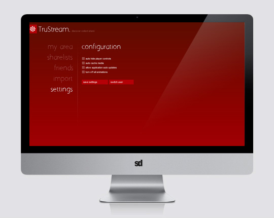 truestream UX - configuration design
